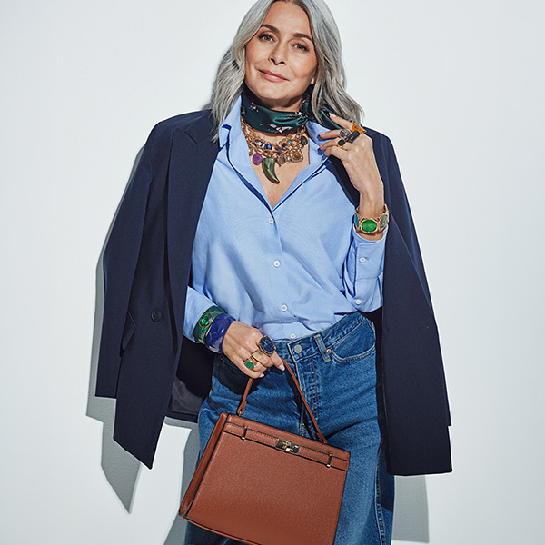 bluse, shirt, jeans, jacke, schal