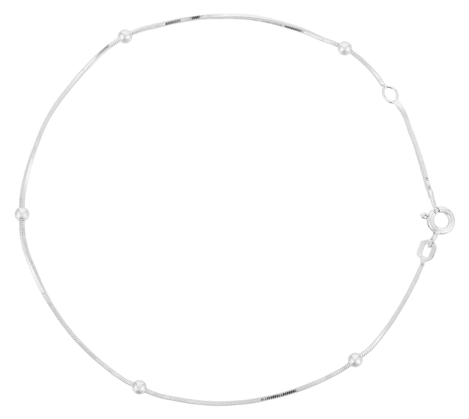 Chaînette de cheville - Five Silver Pearls