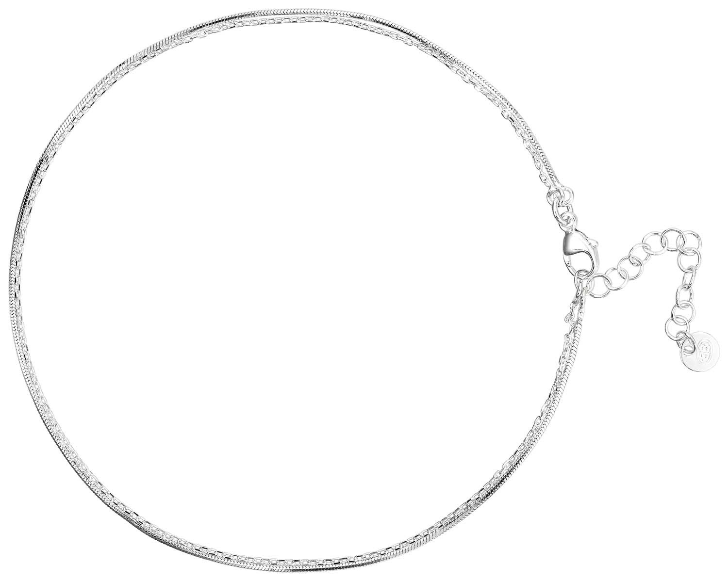 Pulsera tobillera - Double Silver