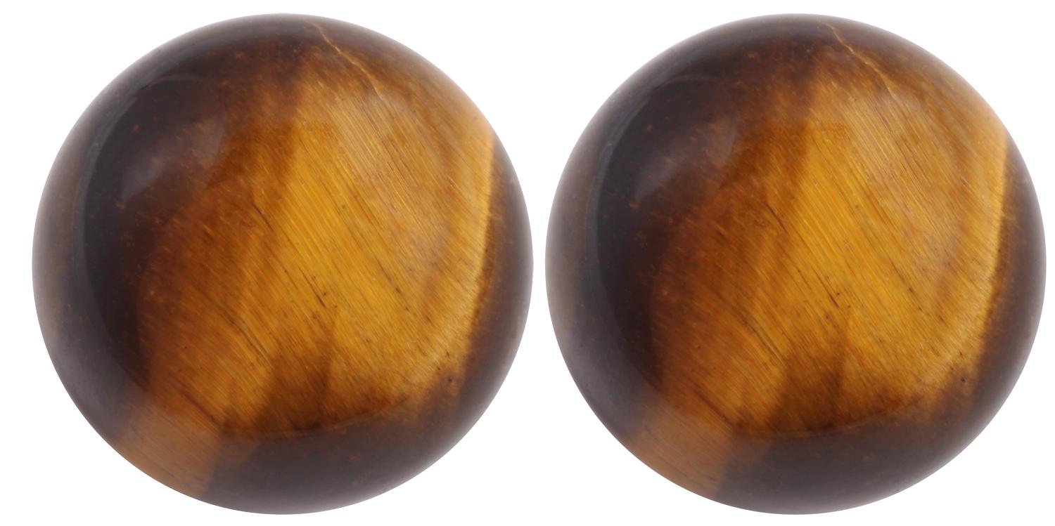 Stud Earrings - Shiny Brown