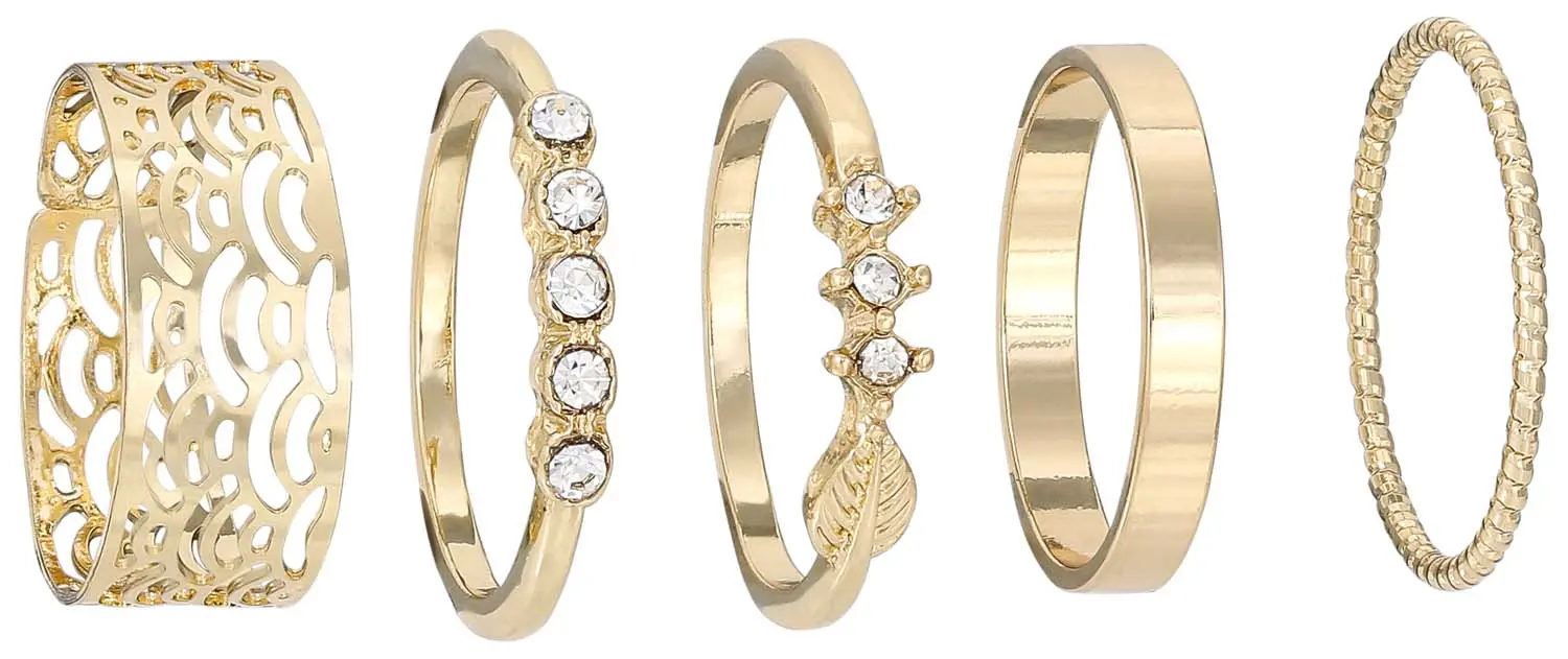Set de anillos - Golden Vibe