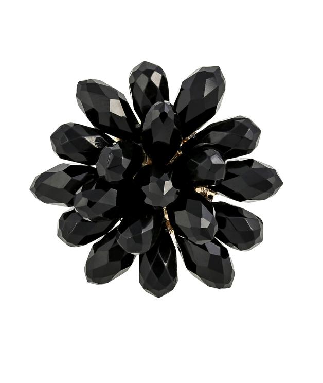 Ring - Black Flower