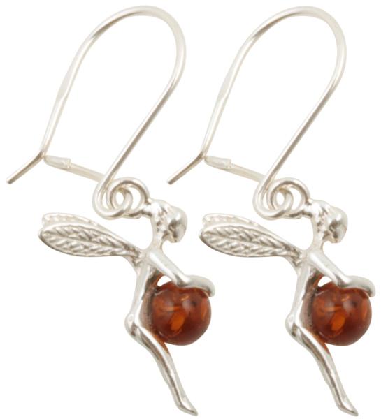 Pendant earrings - Amber elf