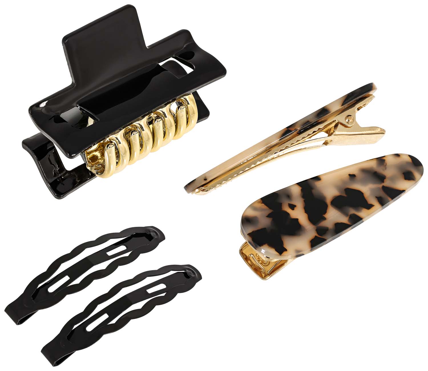 Ensemble de barrettes - Shiny Leopard