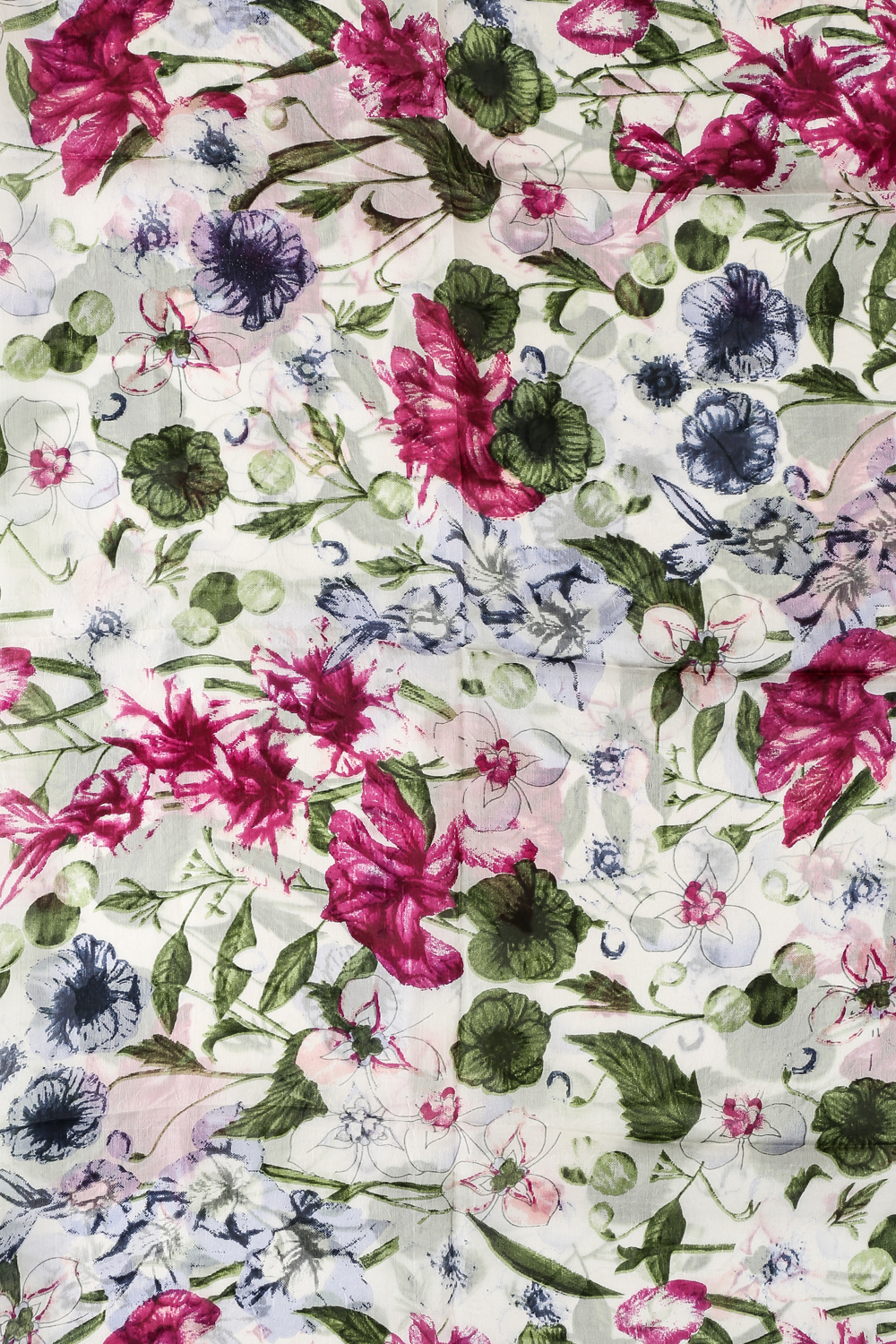 Apaszka - Silky Flowers Muster, Kunst, Florales Design, Grafiken