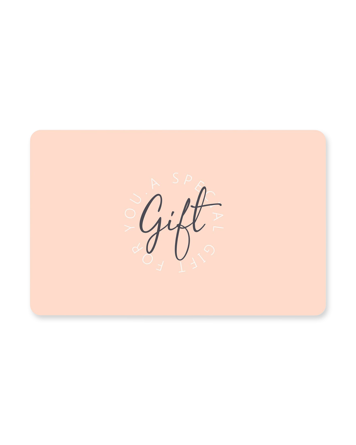 Geschenkgutschein, rosa Karte, runder Rand, Karten-Design, Geschenketikett