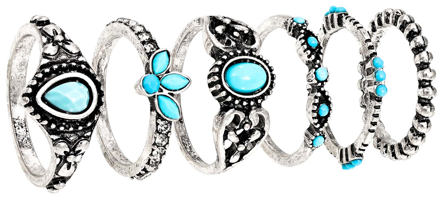 Set di anelli - Turquoise Eyecatcher