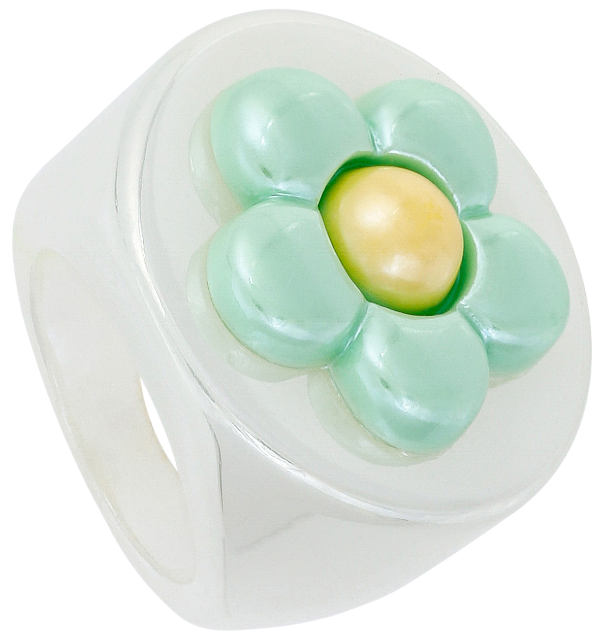 Anillo - Green Flower