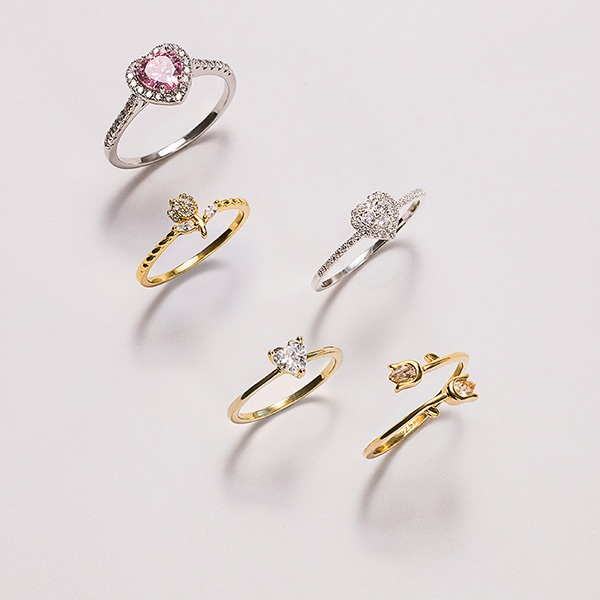 Ringe, Hochzeit, Edelstahl, Diamant, Herzform