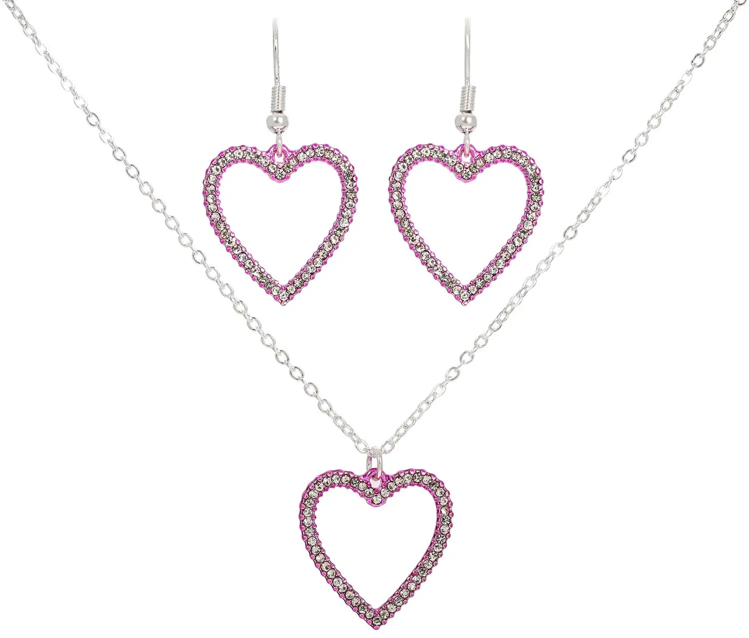 Zestaw biżuterii - Lilac Hearts