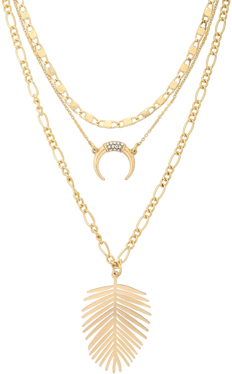 Layering ketting - Golden Leaf