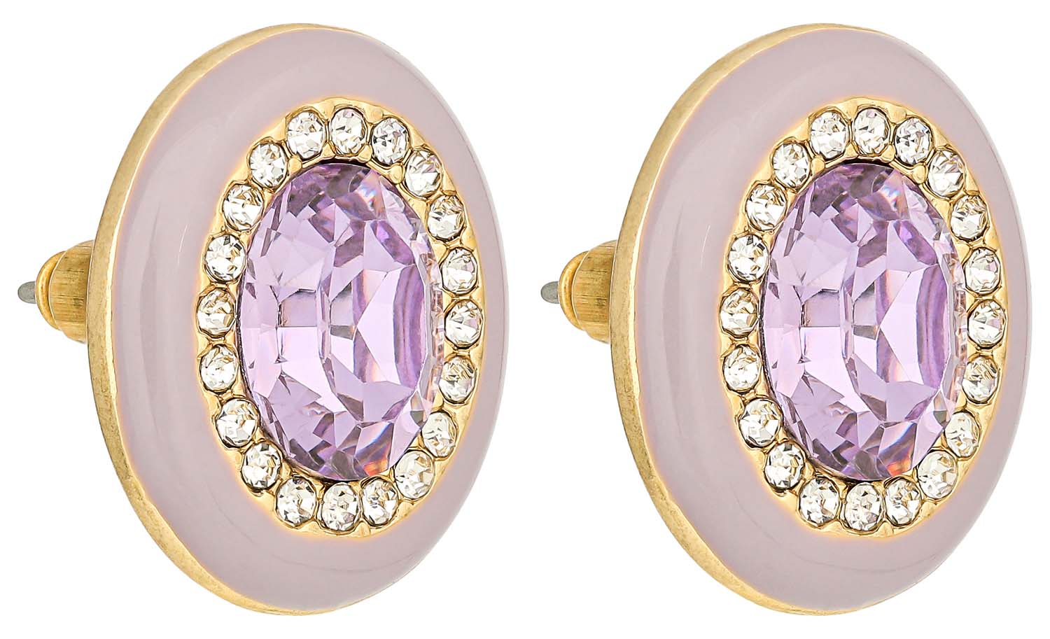 Pendientes de botón - Vintage Purple Pendientes de botón - Vintage Purple