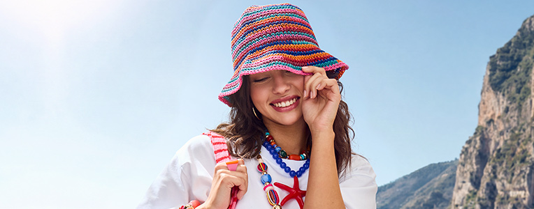 strandhut, farbenfroh, strawhat, strandmode, accessoires