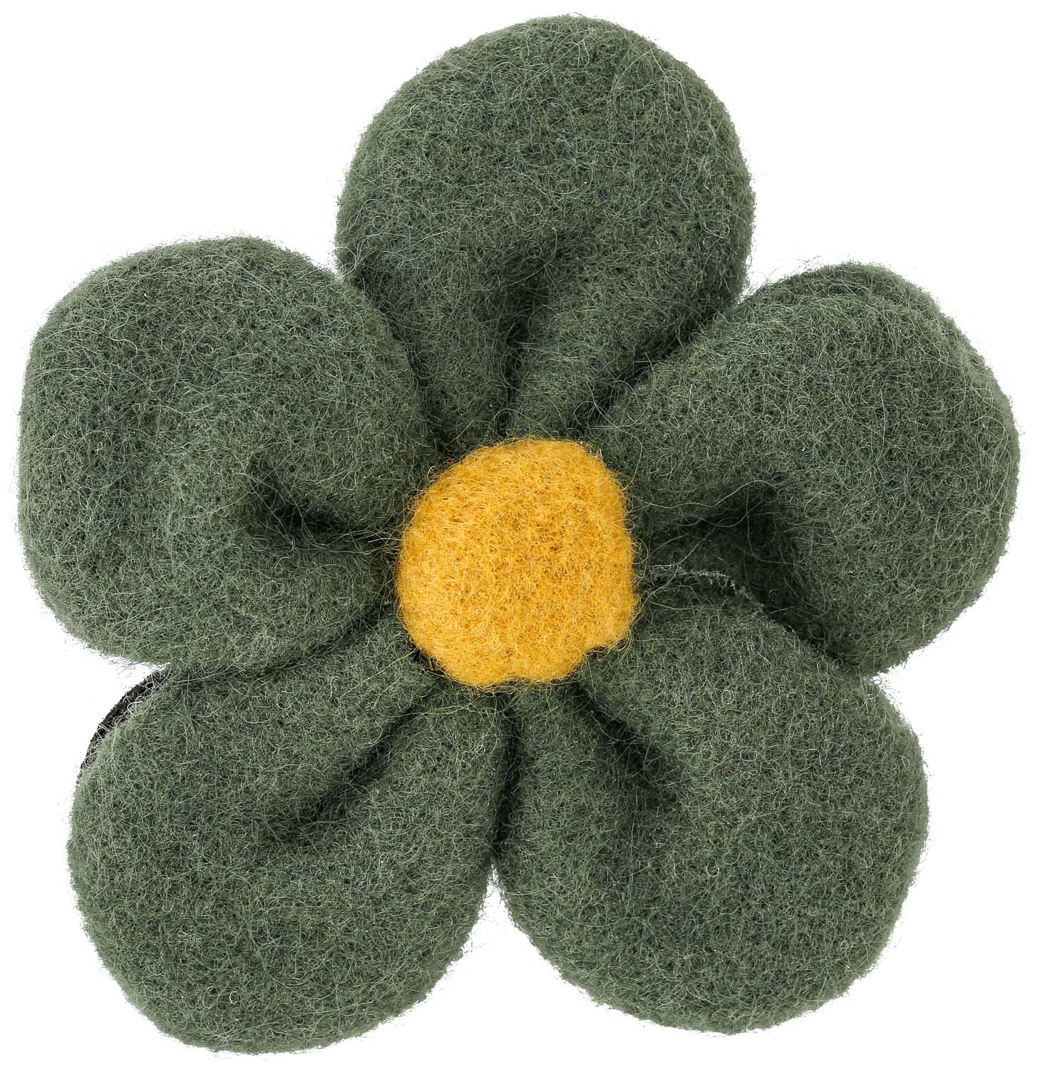 Barrette - Green Flower