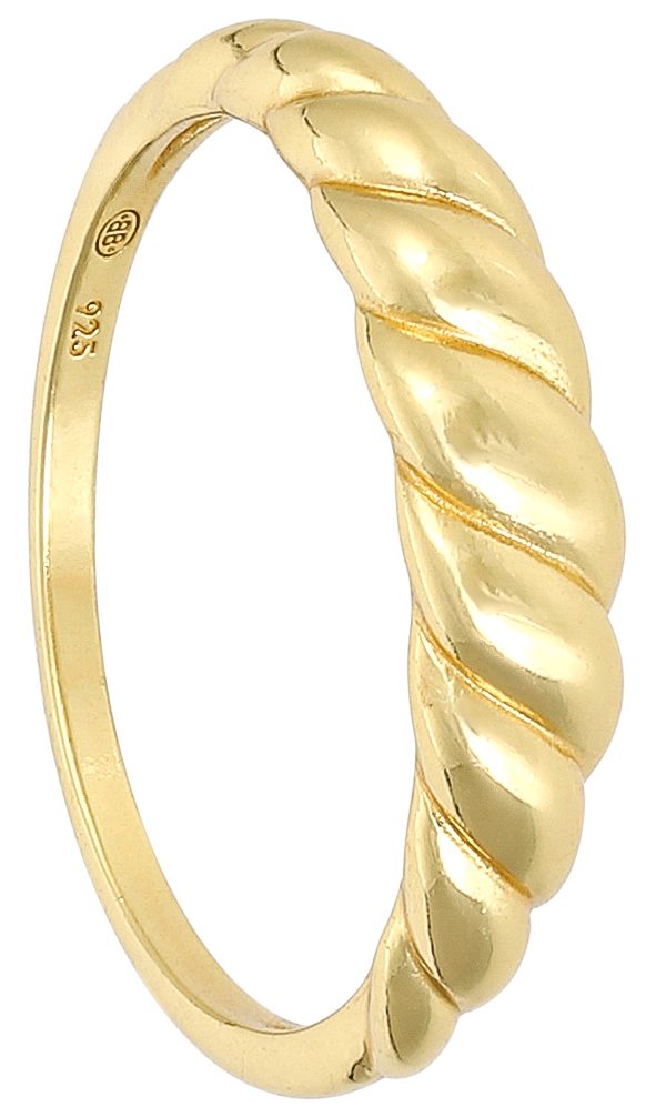 Anello in vero argento - Golden Whirl