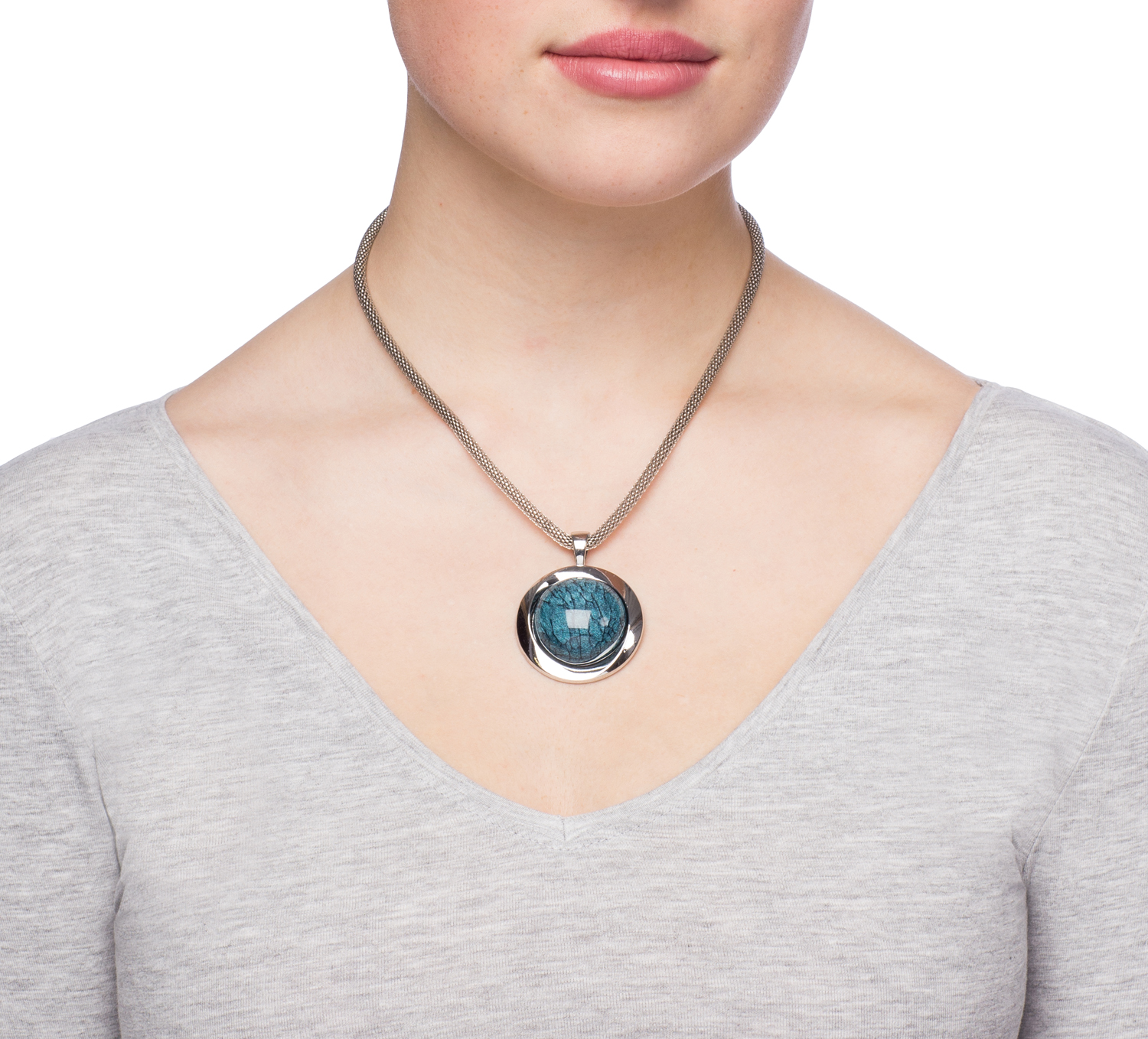 kette, collier, pendant, silber, stein