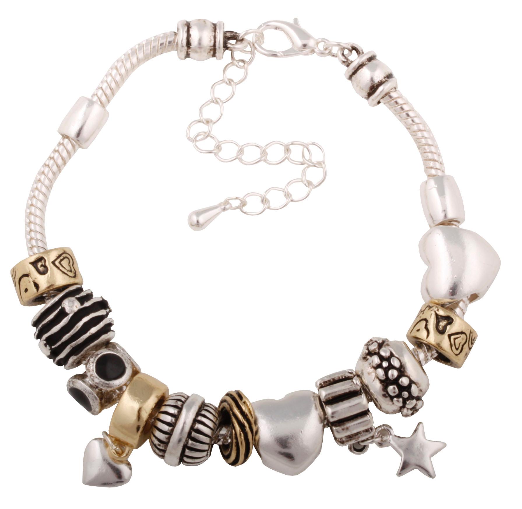 Armband - Beads Silber/Gold