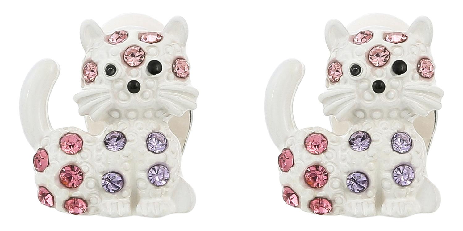 Boucles d'oreilles clips fille - Petits chats