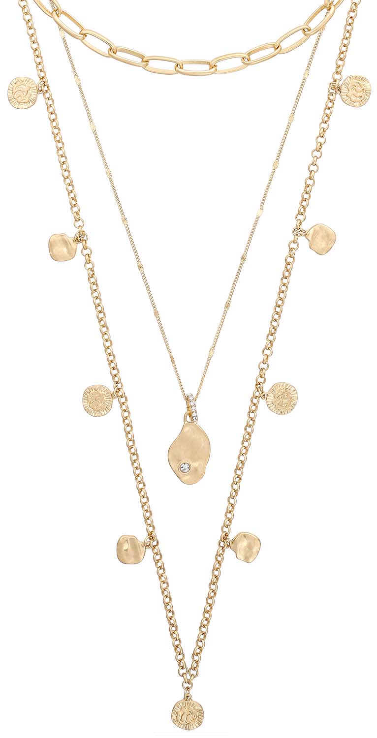 Layering Kette - Golden Tiles