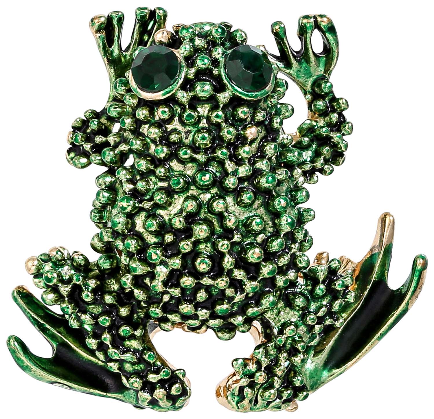 Brosche - Green Frog