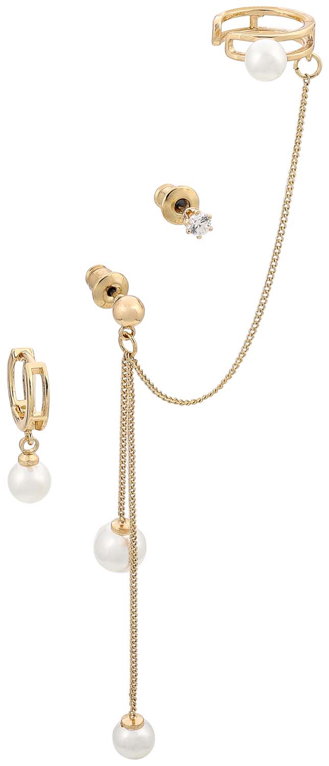 Set oorbellen - Hanging Pearls