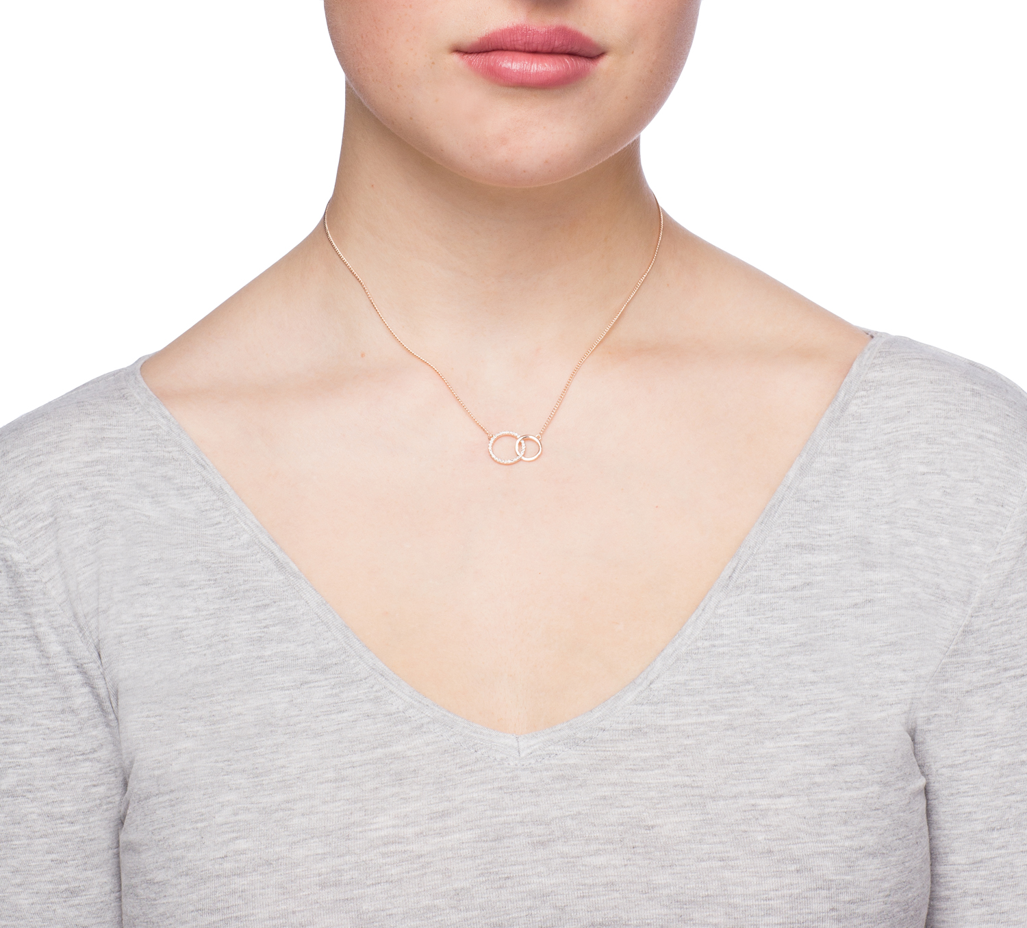 necklace, pendant, gold, circles, thin-chain