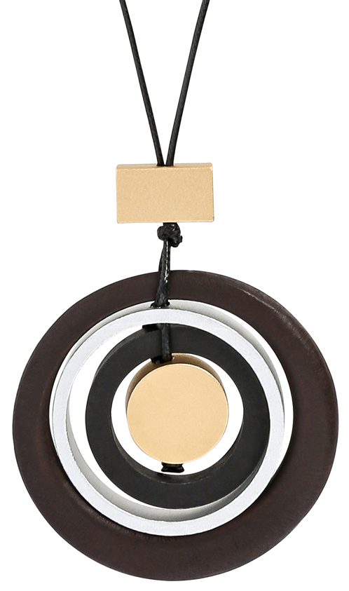 Kette - Matt Wood Circles Kette - Matt Wood Circles