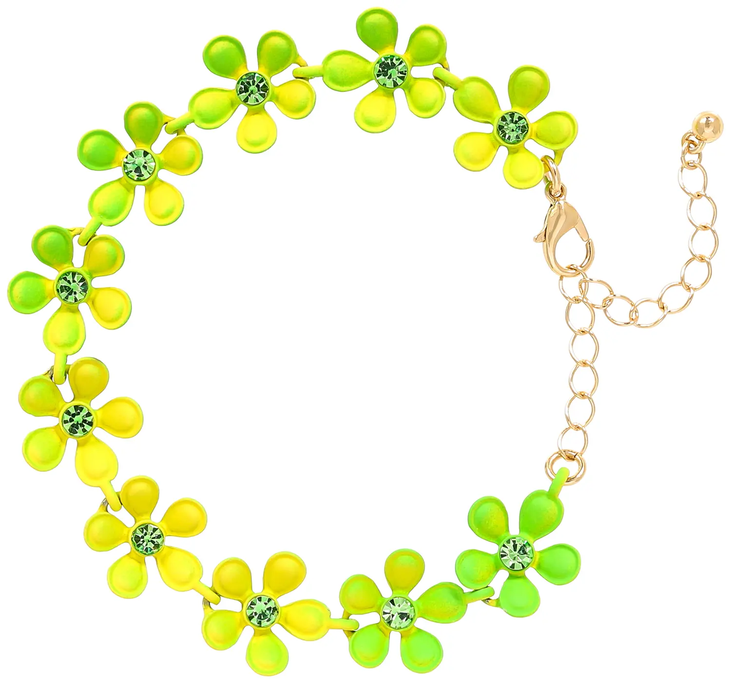 Bracelet - Green Flowers