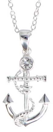 Necklace - Shiny Silver Anchor