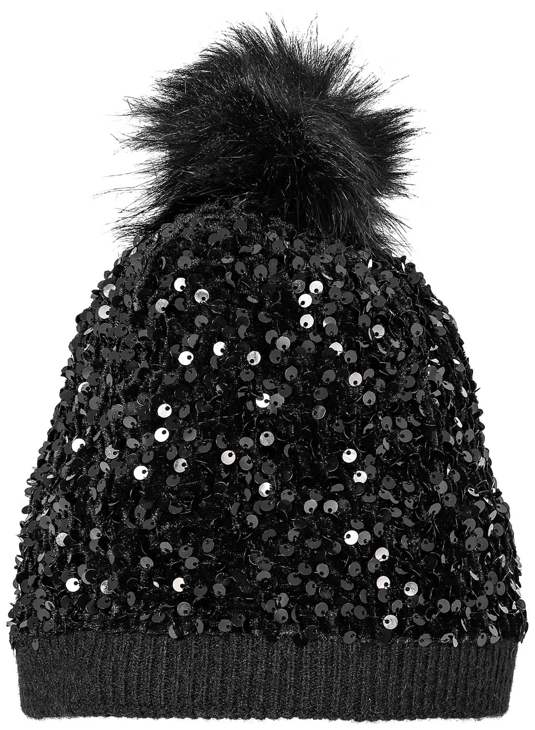 Mütze - Black Sequins