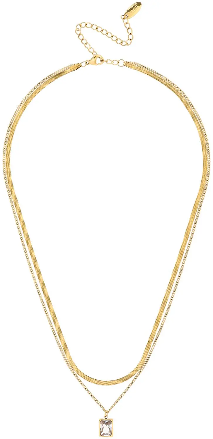 Layering Kette - Steel Rectangle