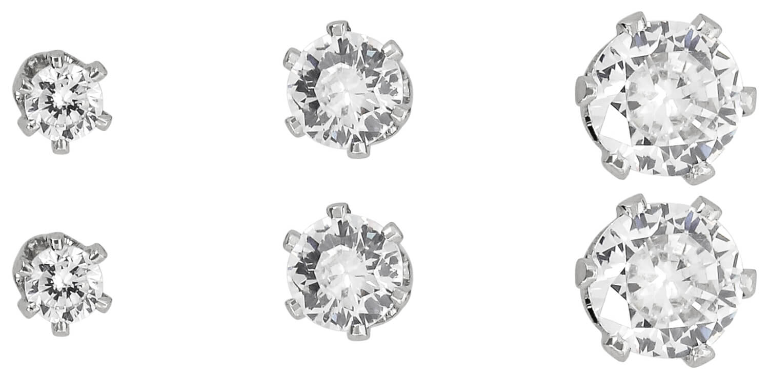 Ensemble de boucles d'oreilles - Clear Crystal