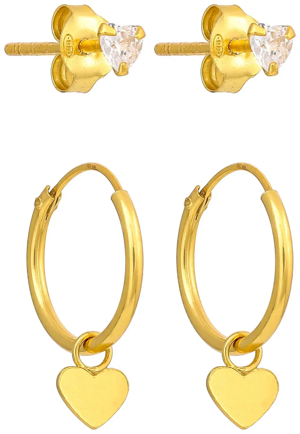 Set di orecchini - Golden Hearts