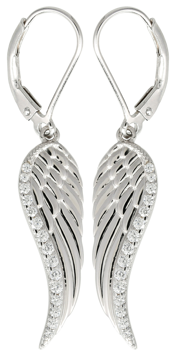 Pendientes largos - Cute Silver Wings 