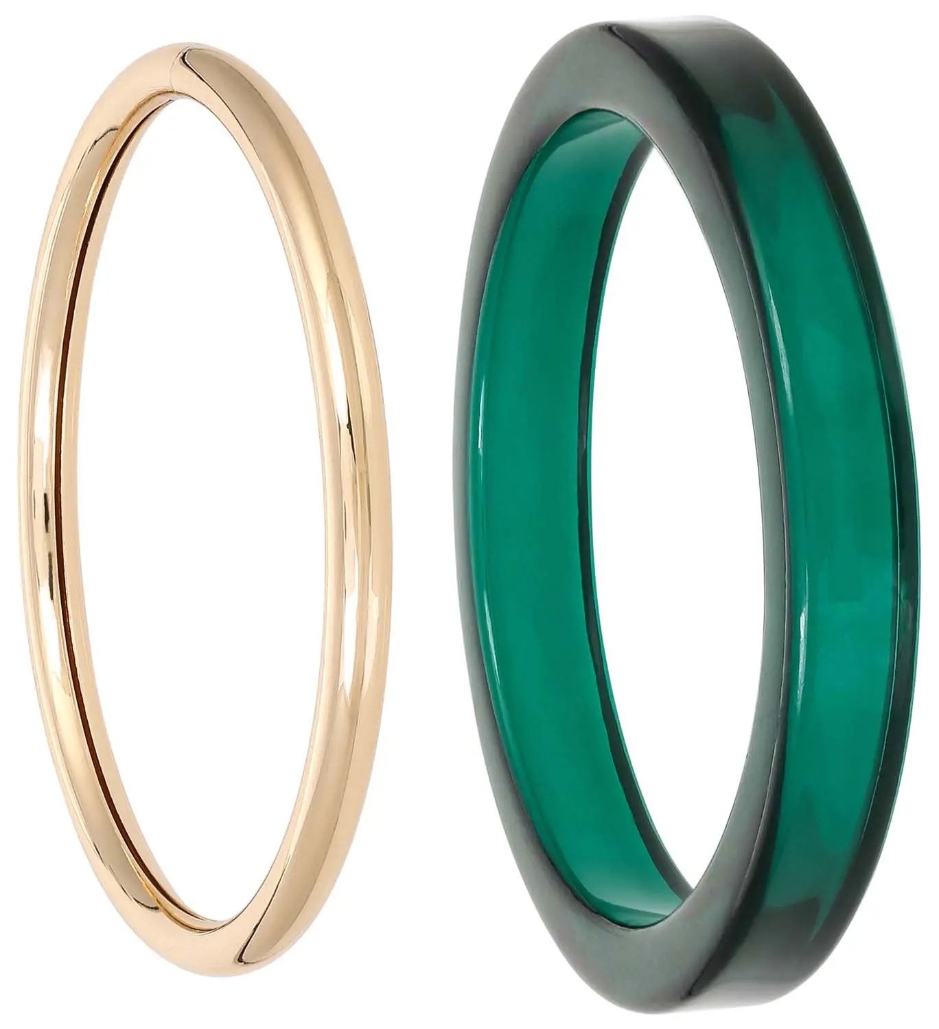 Ensemble de bracelets joncs - Transparent Green