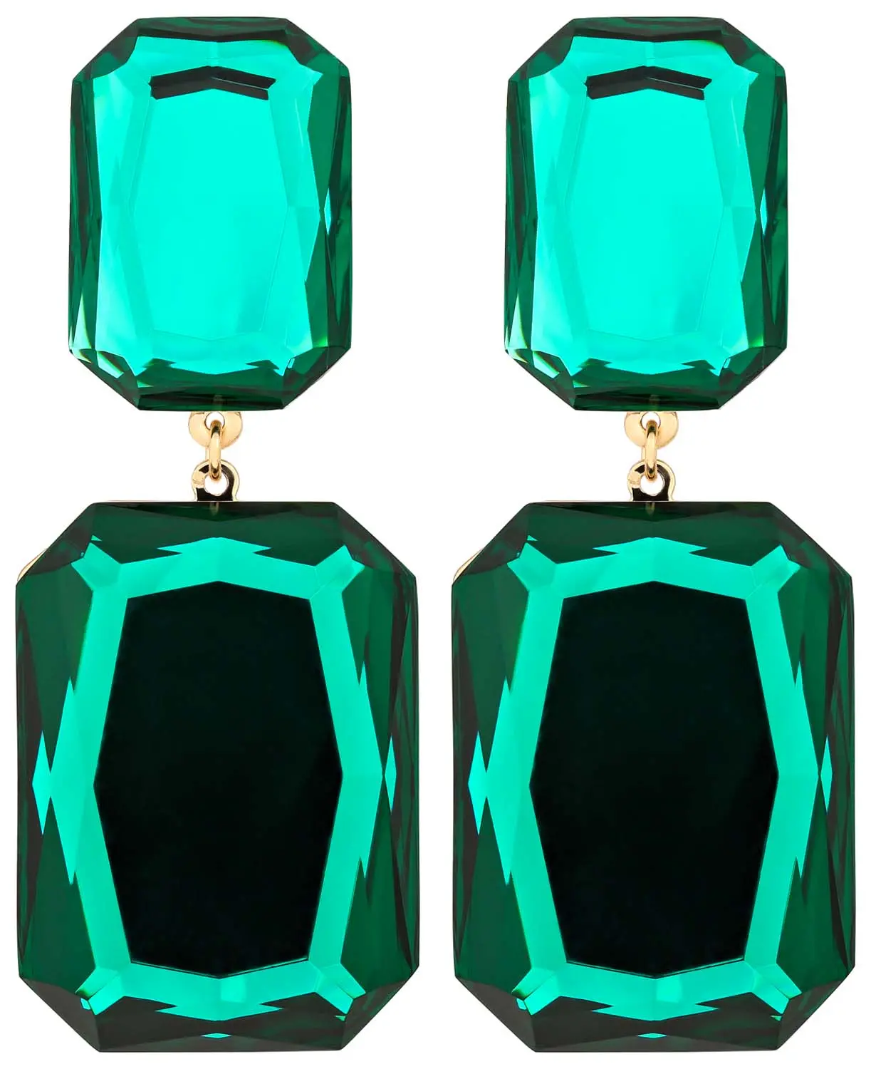 Kolczyki sztyfty - Emerald Sparkle