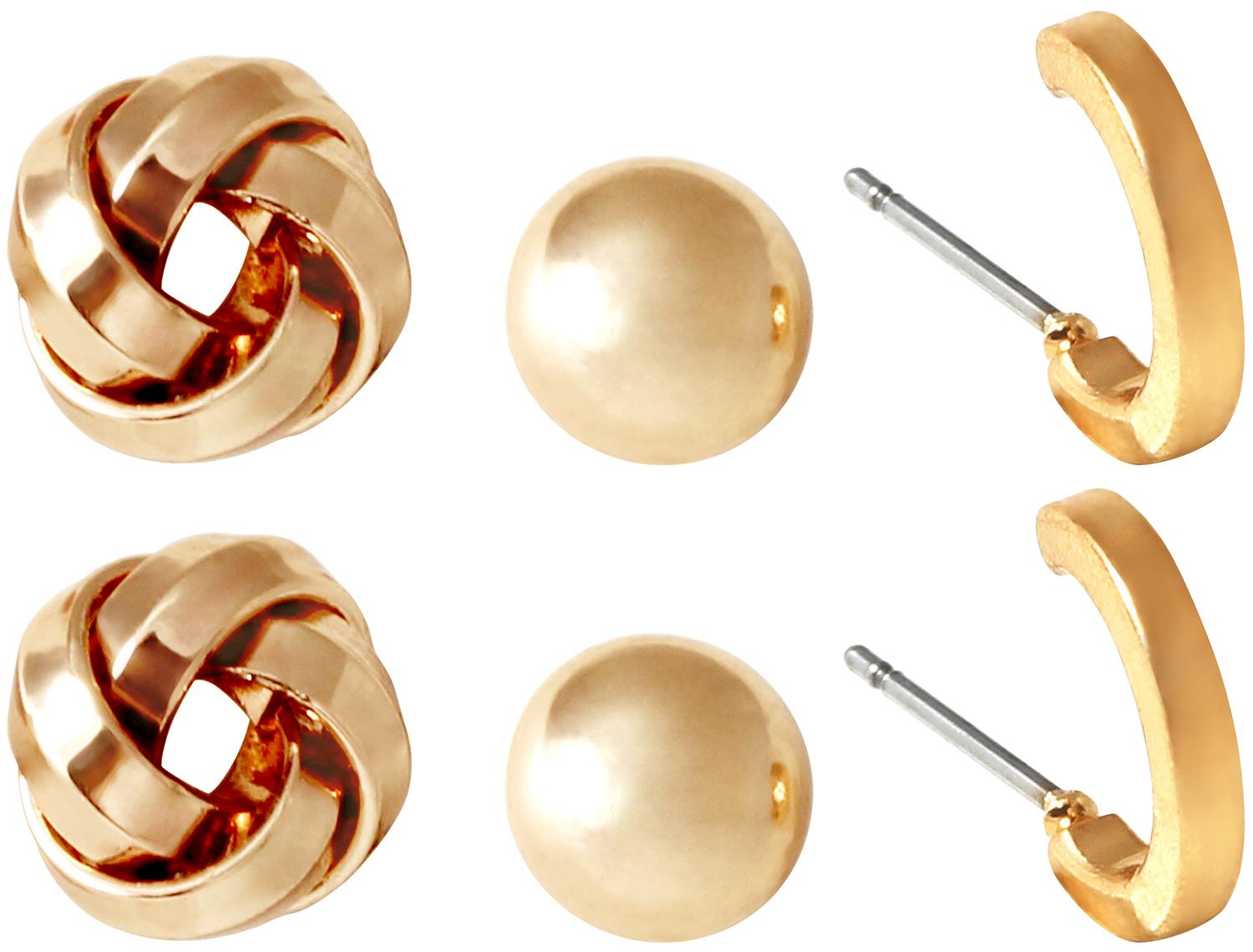 Ohrstecker - 3er Set Gold