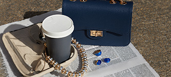 handtasche, blaue tasche, kettenglied-kette, clutch, mode zubehör