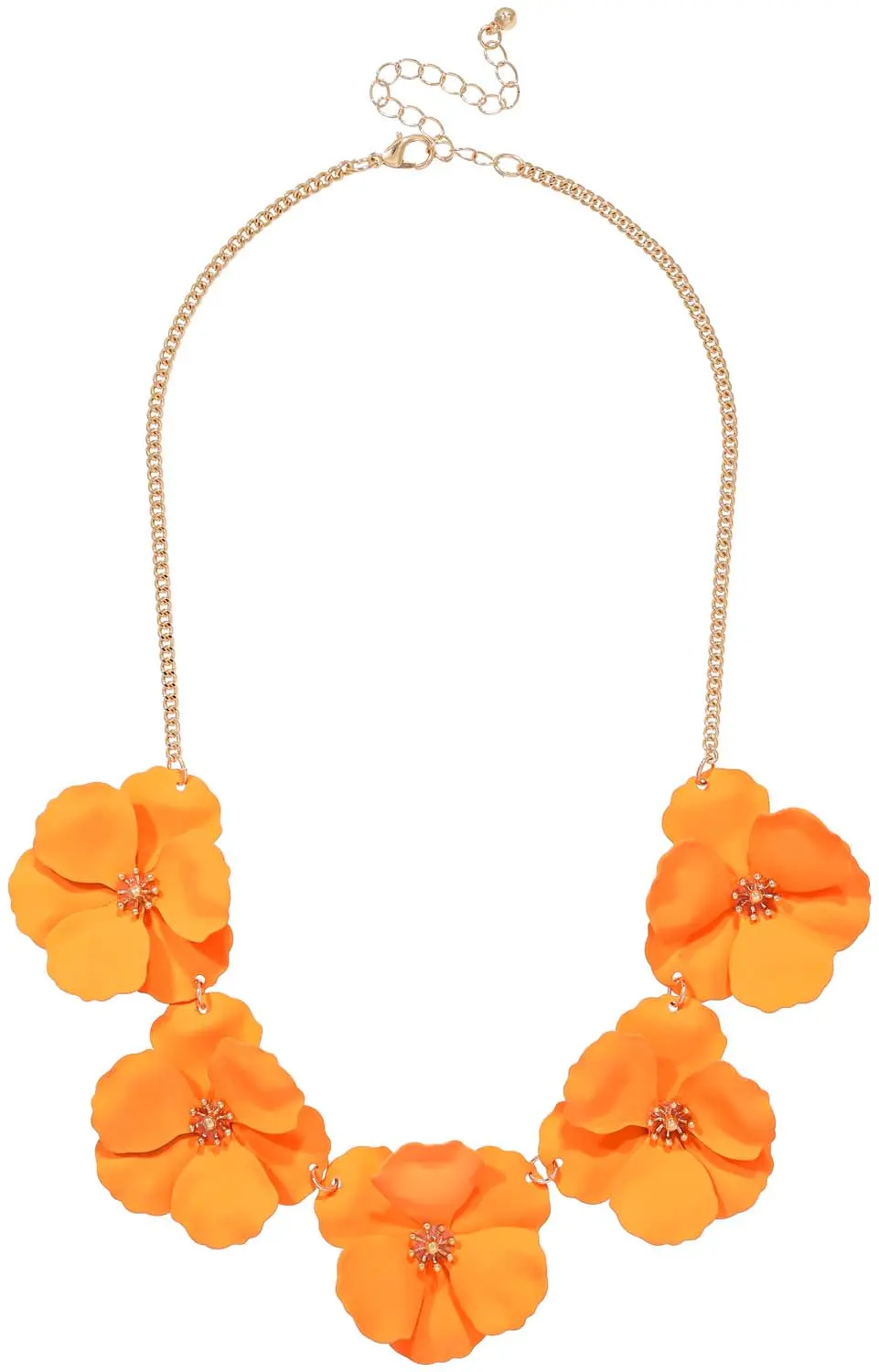 Collar - Orange Flowers