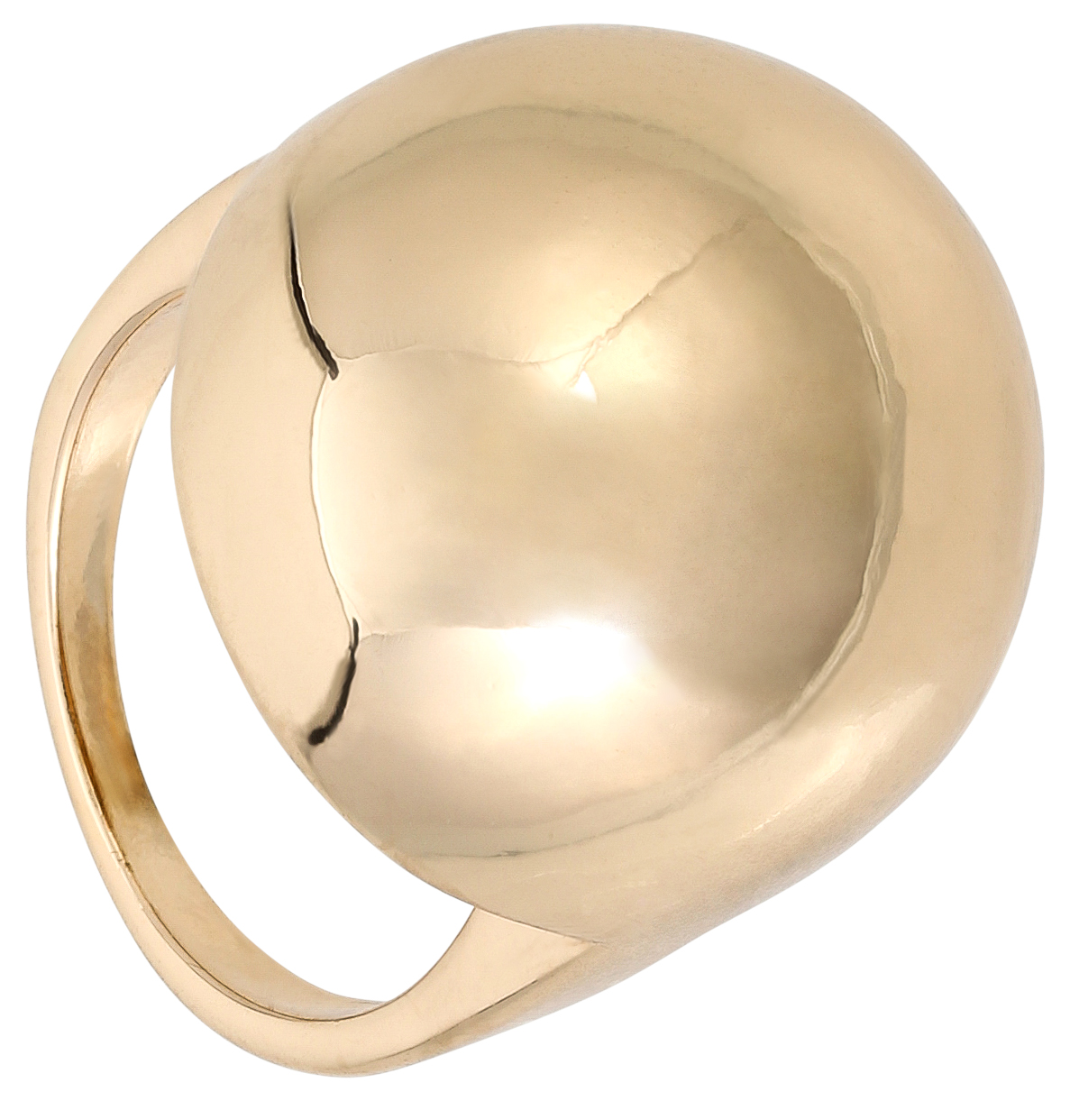Ring, Goldfarben, Kugelring, Glänzend, Statement-Schmuck