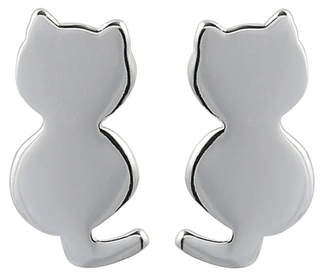 Pendientes - Silver Cat