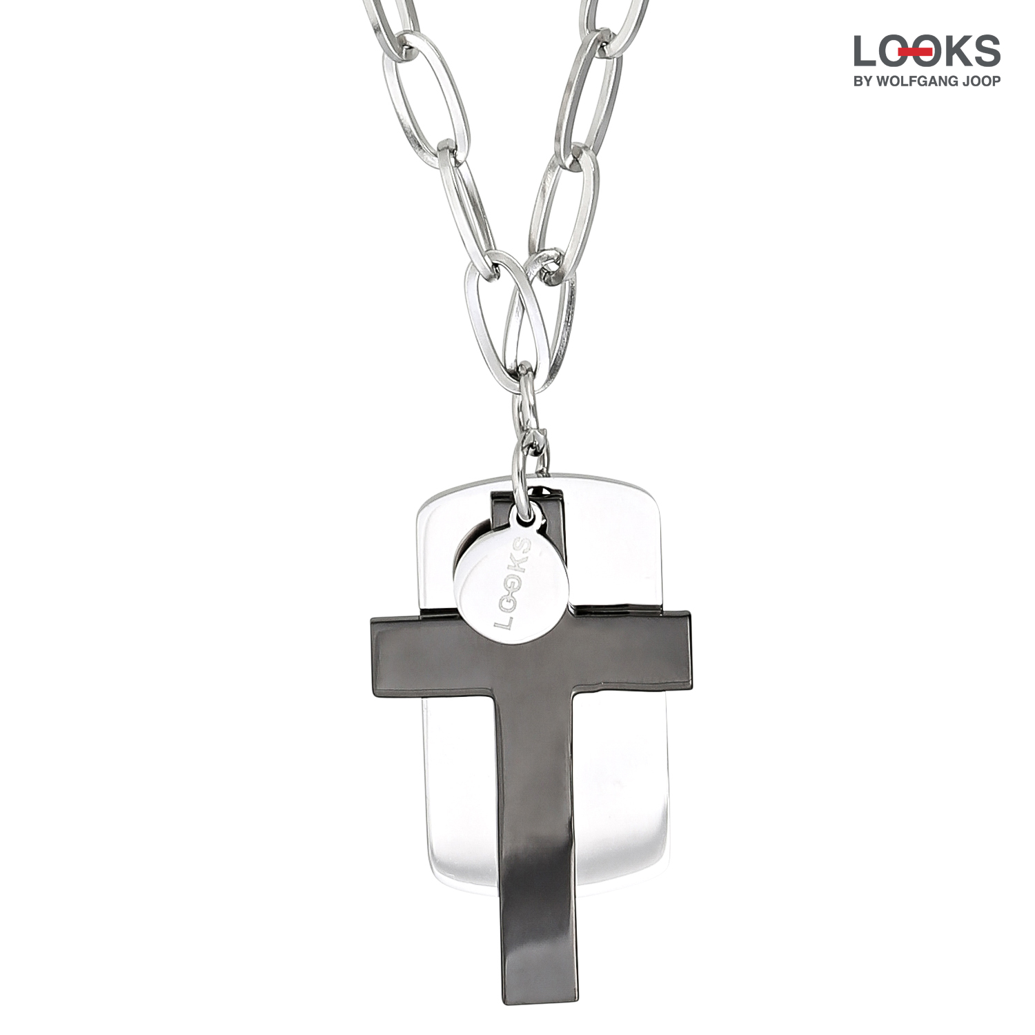 Collier pour hommes - Cross Tag