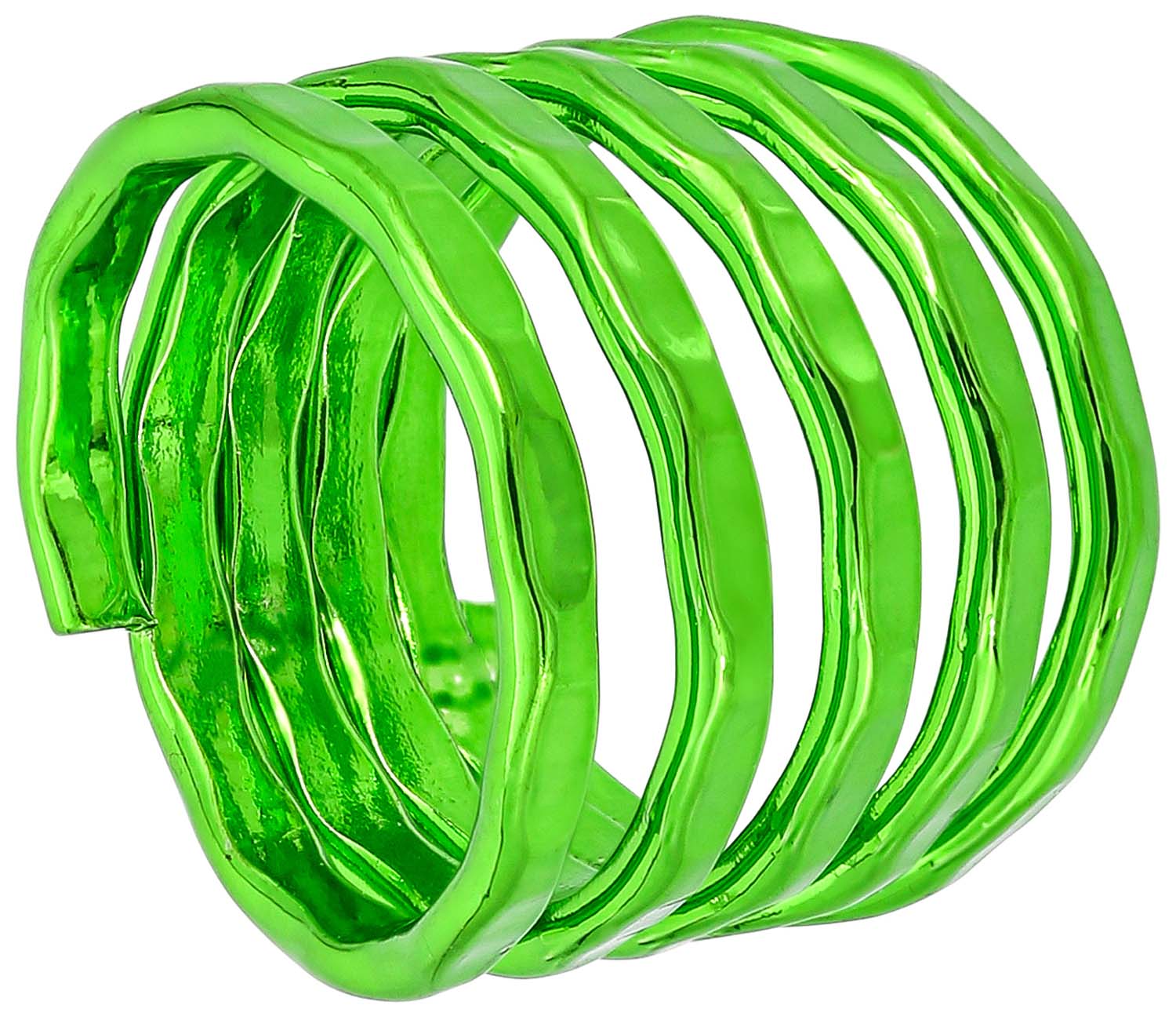 Armreif, Grün, Transparent, Kunststoff, Mehrreihig