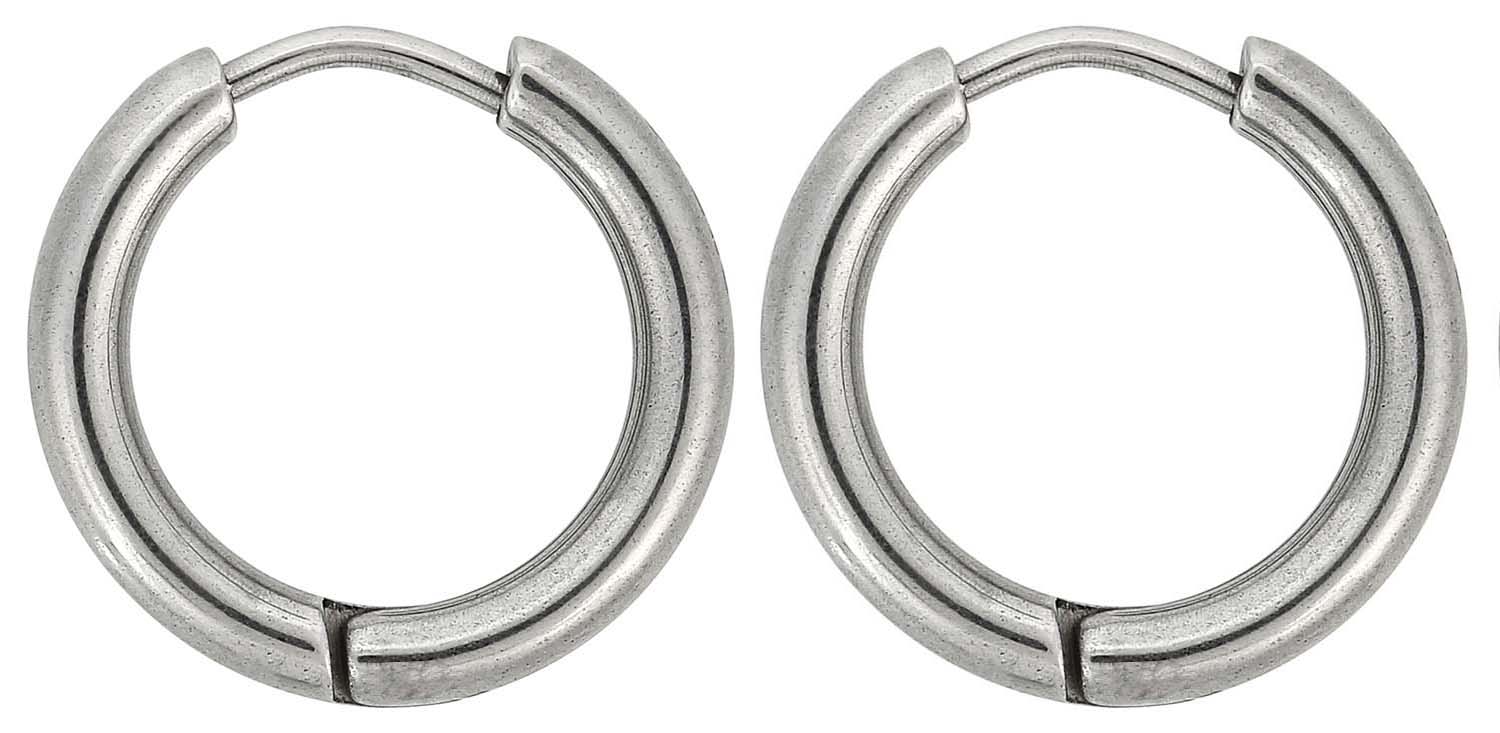 Créoles Homme - Round Stainless Steel