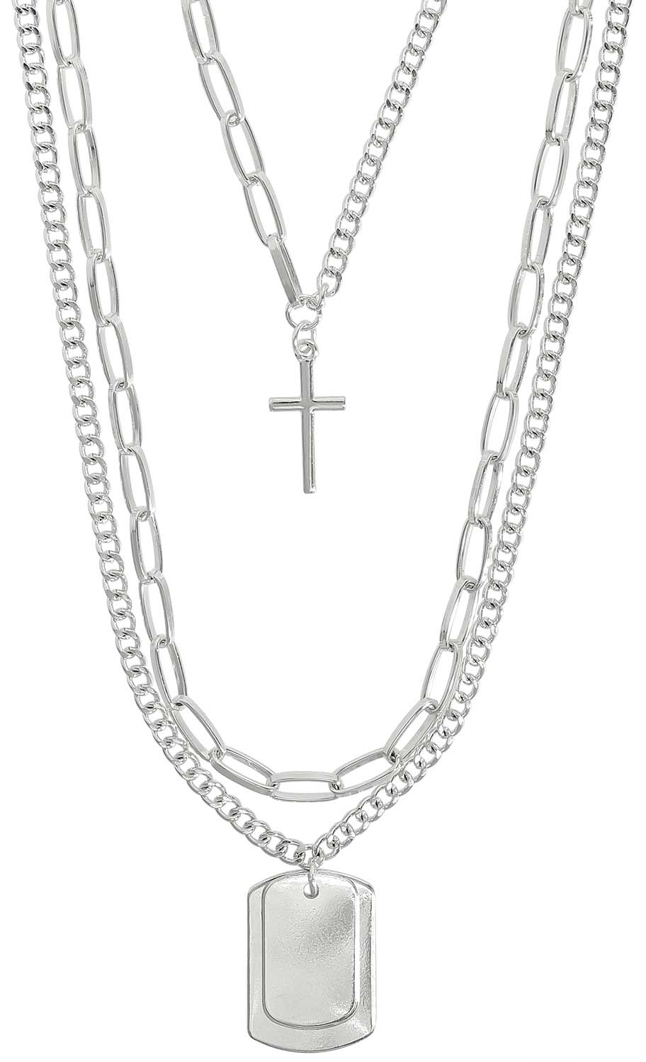 Ketten-Set - Silver Cross