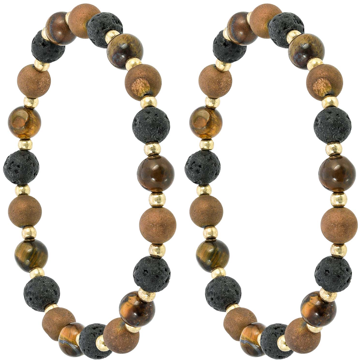 Armbanden set - Lava Stone