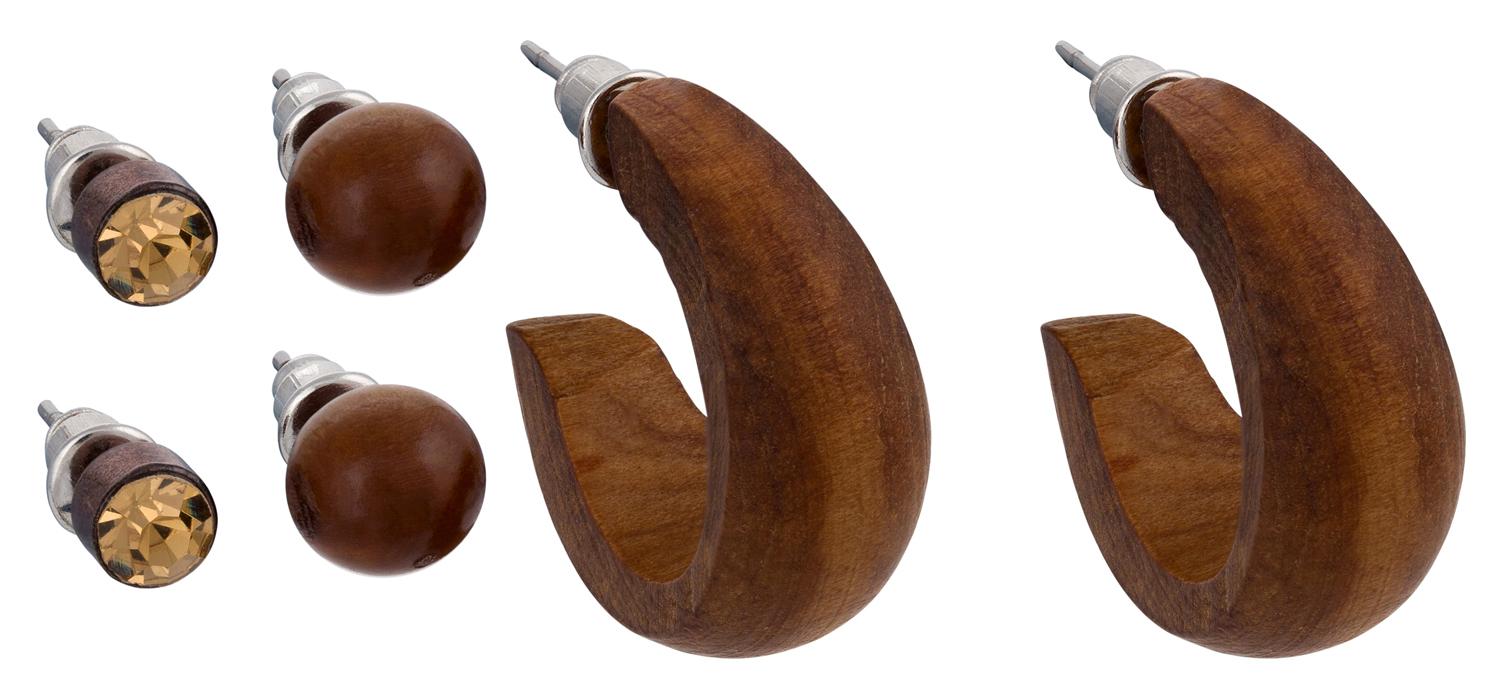 Stud Earrings Set - Woodland