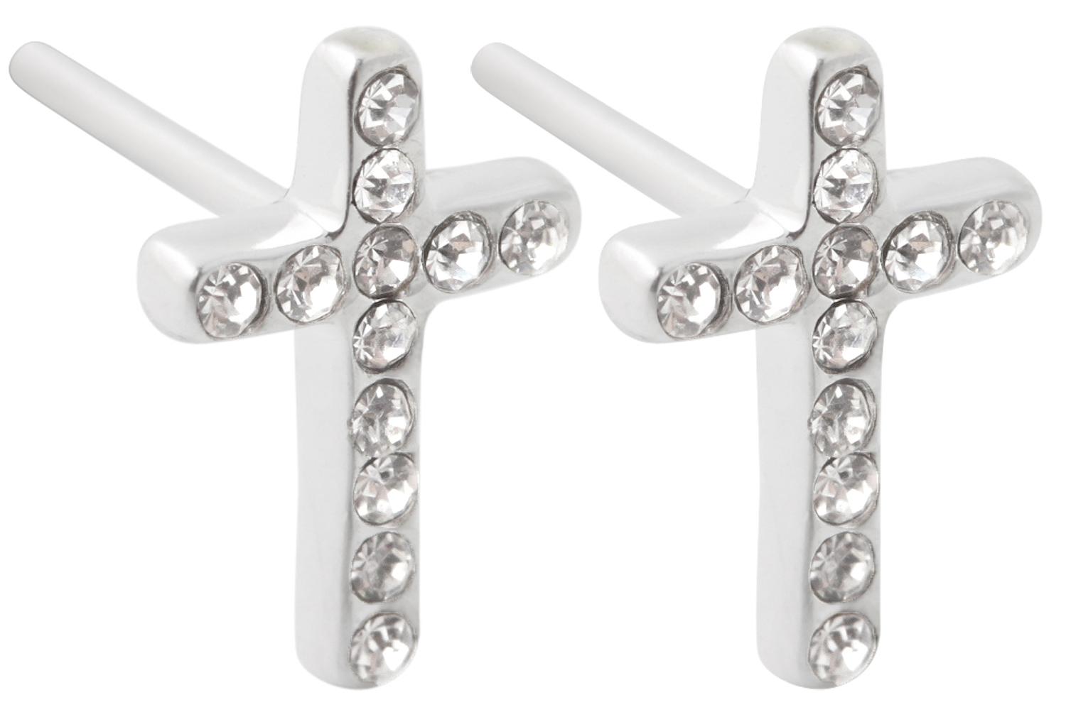 Boucles d'oreilles - Silver Cross