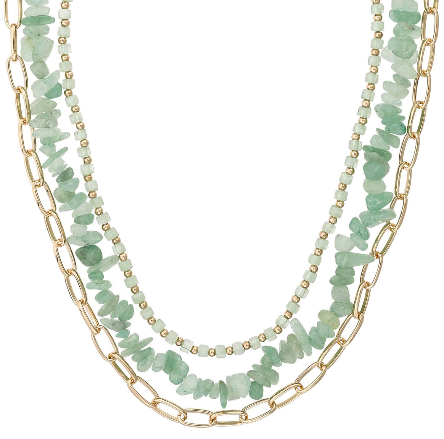 Collar a capas - Aventurine Gem