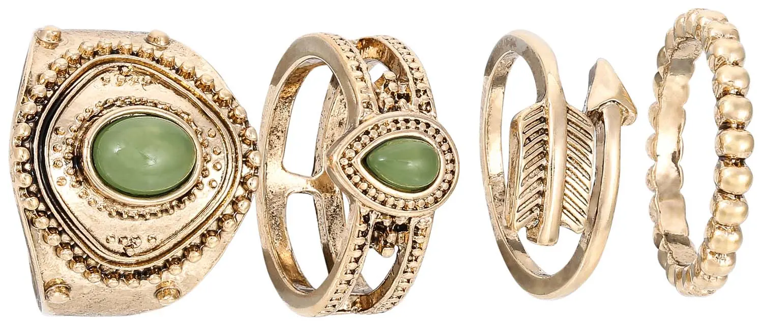 Zestaw pierścionków - Antique Green